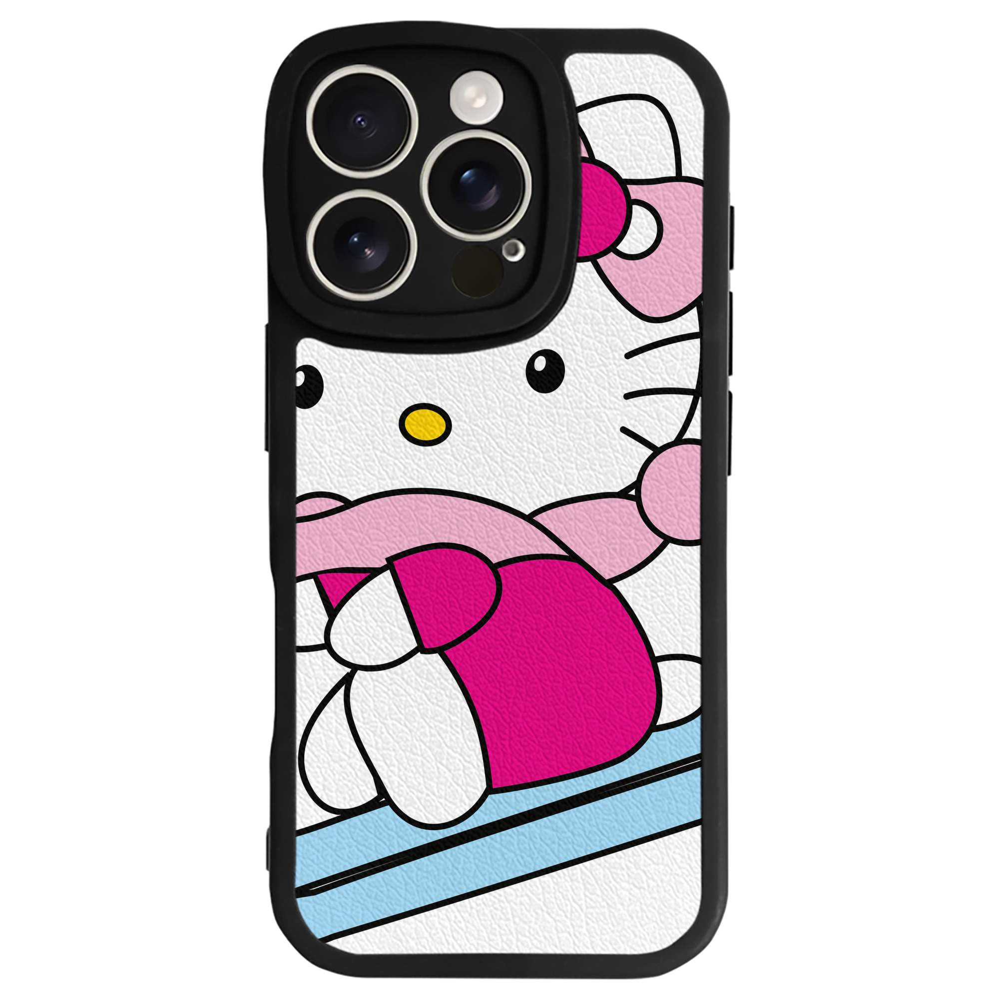 （画像用） Hello Kitty ハローキティ 【iPhone 16シリーズ対応】シリコンスマホケース（レザー調） 材質：シリコン